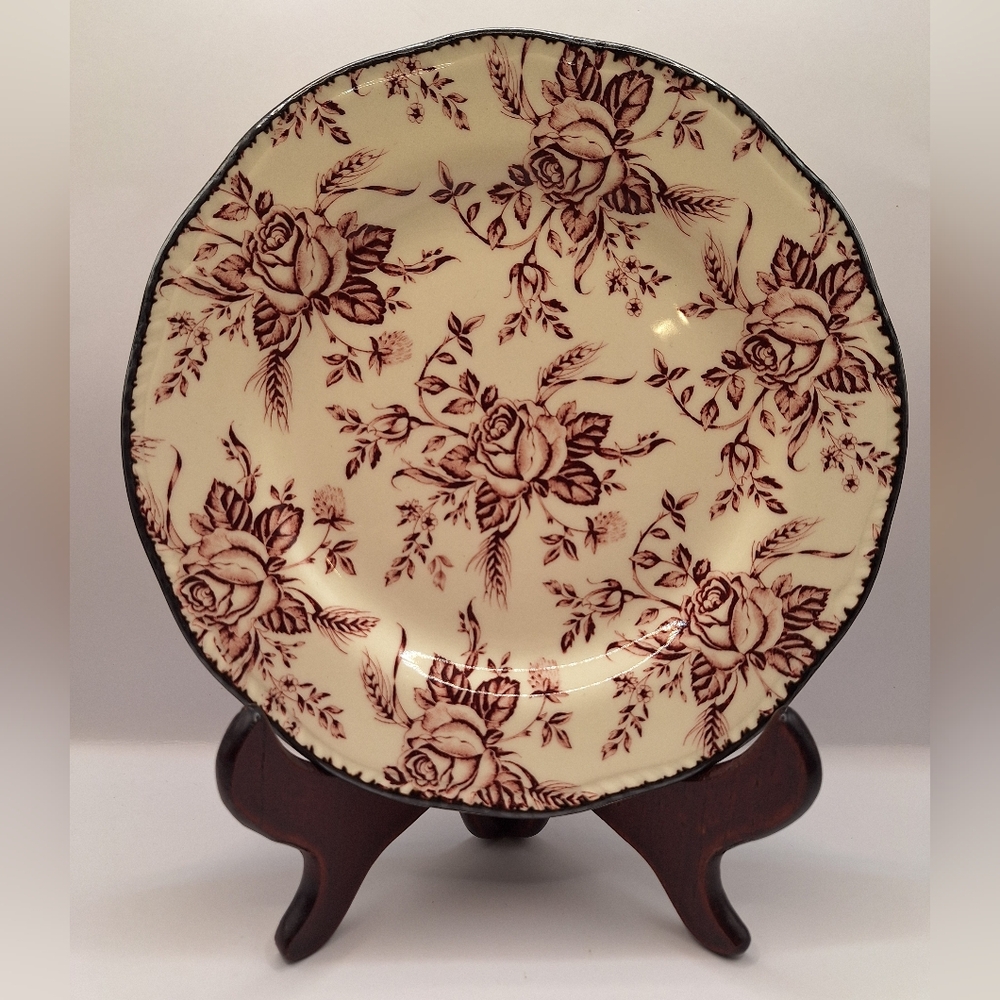Wood & Sons Colonial Rose Pattern Salad Plate Made In England